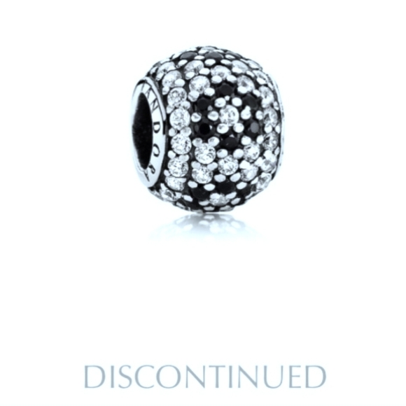 COPY - Pandora, Silver Shimmering Blossom Bead, with Black Pave Zirconia, Retir… - Picture 5 of 6